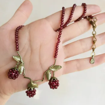 2020 Moana Collares Choker Botanical Garden Garnet Harvest Season Short Necklace Raspberry Fruit Flower Bride Clavicle Gift
2020 Moana Collares Choker Botanical Garden Garnet Harvest Season Short Necklace Raspberry Fruit Flower Bride Clavicle Gift