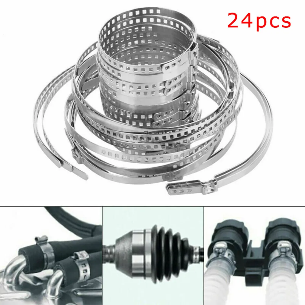 24pcs Car Auto CV Boot Clamps Adjustable Stainless Steel Drive Shaft Axle Joint-Clip For Attaching Rubber CV Joint Boots
24pcs Car Auto CV Boot Clamps Adjustable Stainless Steel Drive Shaft Axle Joint-Clip For Attaching Rubber CV Joint Boots