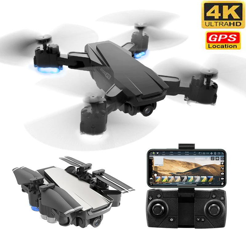 Новый GPS Дрон с 4K HD регулировкой 50x зум камера Широкоугольный WIFI FPV RC Квадрокоптер