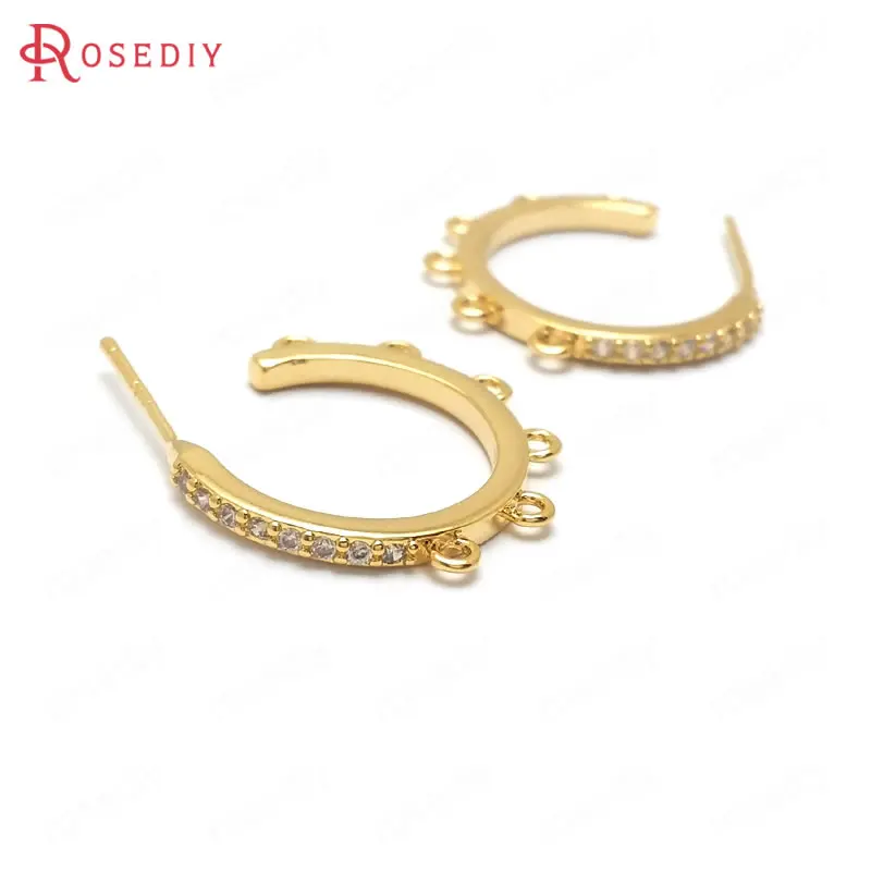 (C963)4 pieces 21.5x20mm High Quality Gold Color Brass and Zircon with 6 Hanging Holes Circle Stud Earrings Jewelry Findings
(C963)4 pieces 21.5x20mm High Quality Gold Color Brass and Zircon with 6 Hanging Holes Circle Stud Earrings Jewelry Findings