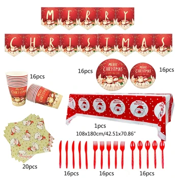 Christmas Party Supplies Disposable Dinnerware Set Serves 16 Banner Pape Plates
Christmas Party Supplies Disposable Dinnerware Set Serves 16 Banner Pape Plates