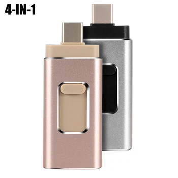 4-in-1 Mini USB Stick Portable USB Flash Drive for Cell Phone PC Computer Universal 8G/16G/32G/64G/128G GK99
4-in-1 Mini USB Stick Portable USB Flash Drive for Cell Phone PC Computer Universal 8G/16G/32G/64G/128G GK99