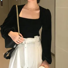 Shirts Women Solid Puff Sleeve Stylish Blouses Vintage Retro Simple Chic Velour Slim Womens Basic Long Sleeves Popular New Soft
Shirts Women Solid Puff Sleeve Stylish Blouses Vintage Retro Simple Chic Velour Slim Womens Basic Long Sleeves Popular New Soft