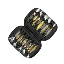 18pcs/box Fishing Spinner Spoons 16*11*5cm Black Lures Metal Fishing Baits Set With Storage Bag
18pcs/box Fishing Spinner Spoons 16*11*5cm Black Lures Metal Fishing Baits Set With Storage Bag