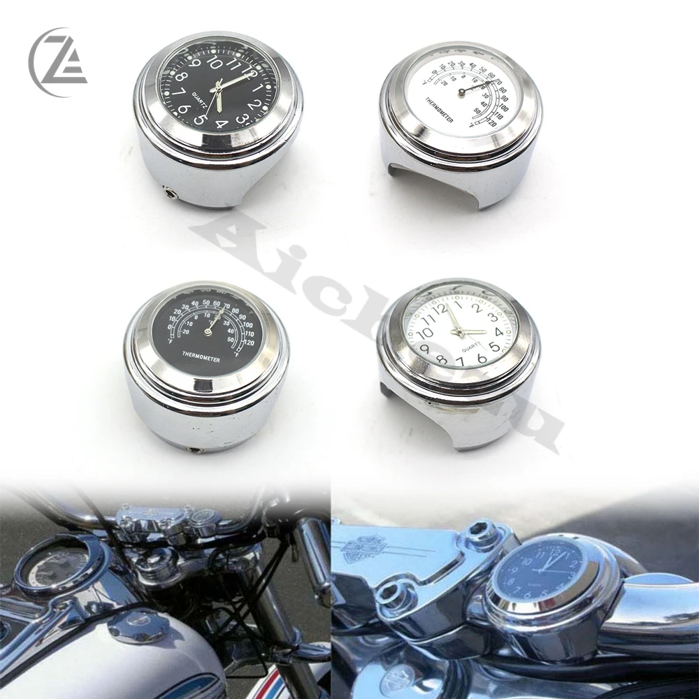 ACZ Universal Motorcycle Chrome Waterproof 7/8 Handlebar Mount Temp Thermometer Clock Watch Motorcycles Accessories
ACZ Universal Motorcycle Chrome Waterproof 7/8 Handlebar Mount Temp Thermometer Clock Watch Motorcycles Accessories