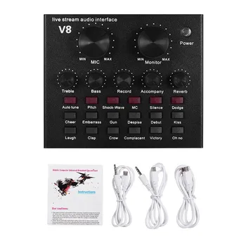 Bluetooth Sound Card Audio Set Interface External USB Live Microphone Sound Card Bluetooth Function for PC Mobile Phone Sing New
Bluetooth Sound Card Audio Set Interface External USB Live Microphone Sound Card Bluetooth Function for PC Mobile Phone Sing New