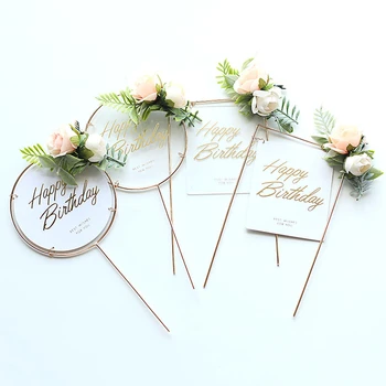 1Set Happy Birthday Cupcake Toppers Artificial Silk Flowers Baby Shower Acrylic Decoration Fake Plants DIY Baking Party Supplies
1Set Happy Birthday Cupcake Toppers Artificial Silk Flowers Baby Shower Acrylic Decoration Fake Plants DIY Baking Party Supplies