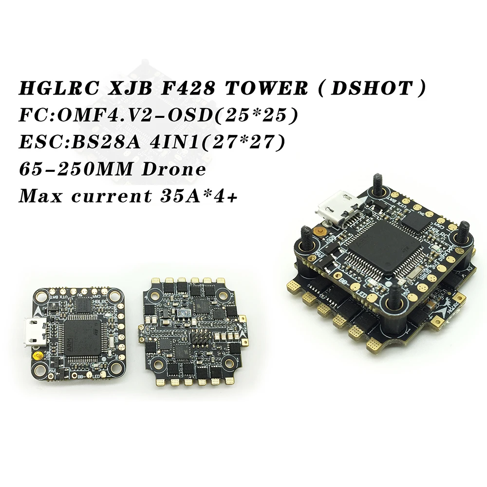 20*20MM XJB F428 2-4S OMF4-OSD Micro F4 Flight Controller with 4in1 28A Blheli_S ESC FPV RC Racing Drone
20*20MM XJB F428 2-4S OMF4-OSD Micro F4 Flight Controller with 4in1 28A Blheli_S ESC FPV RC Racing Drone
