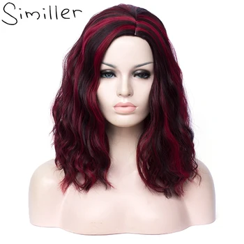 Similler Short Curly Hair High Temperature Fiber Synthetic Wigs for Women Black Red Mixed Colors Central Part
Similler Short Curly Hair High Temperature Fiber Synthetic Wigs for Women Black Red Mixed Colors Central Part