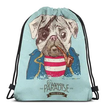 Fashion Unisex Men Women Bag Funny Pirate Pug Dog Outdoor Fitness Drawstring Beam Mouth Backpack Travel Backpack for Teenage
Fashion Unisex Men Women Bag Funny Pirate Pug Dog Outdoor Fitness Drawstring Beam Mouth Backpack Travel Backpack for Teenage