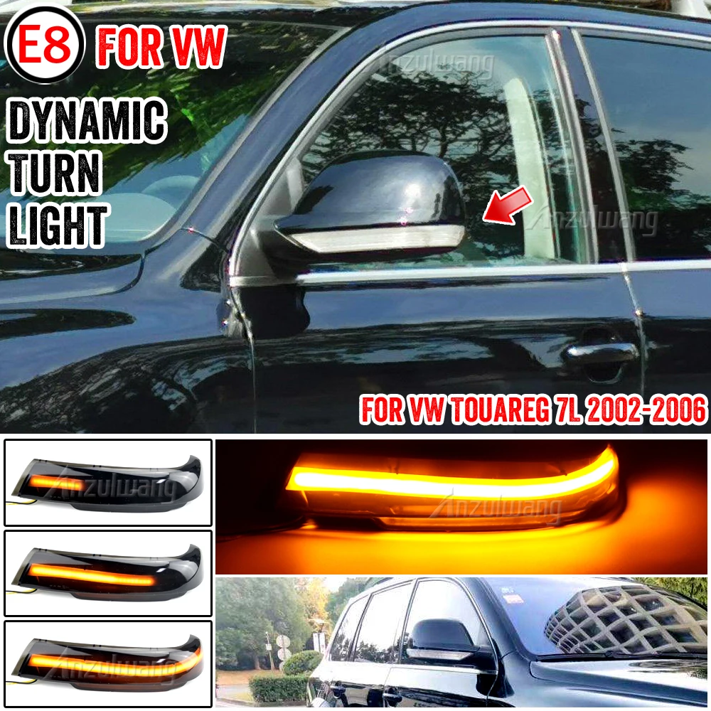 

For VW Volkswagen Touareg I MK1 7L 2002 2003 2004 2005 2006 Car LED Dynamic Turn Signal Lamp Side Mirror Light Indicator Blinker