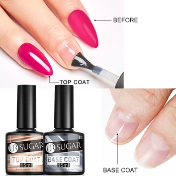 UR SUGAR 7.5/15ml Base Coat No Wipe Top Coat Color Gel Nail Polish Matte UV Top Coat UV LED Soak Off Nail Art Gel Varnish
UR SUGAR 7.5/15ml Base Coat No Wipe Top Coat Color Gel Nail Polish Matte UV Top Coat UV LED Soak Off Nail Art Gel Varnish