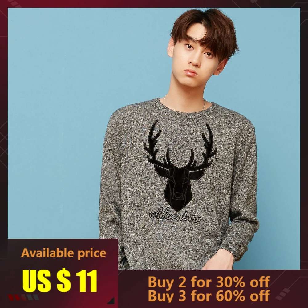 Metersbonwe New Brand Wool Sweater Men Deer Print Autumn Fashion Long Sleeve Knitted Men Cotton Sweater High Quality Clothes
Metersbonwe New Brand Wool Sweater Men Deer Print Autumn Fashion Long Sleeve Knitted Men Cotton Sweater High Quality Clothes