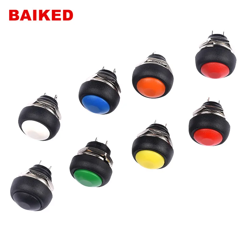 PBS-33B 2Pin Mini Switch 12mm 12V 1A Waterproof momentary Push button Switch since the reset Non-locking SPDT ON-OFF multicolor
PBS-33B 2Pin Mini Switch 12mm 12V 1A Waterproof momentary Push button Switch since the reset Non-locking SPDT ON-OFF multicolor