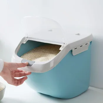 2020Hot Rice Container Kitchen Food Rice Storage Box Flour Grain Cereal Container Dust-Proof Kitchen Organizer Automatic Lid 
2020Hot Rice Container Kitchen Food Rice Storage Box Flour Grain Cereal Container Dust-Proof Kitchen Organizer Automatic Lid