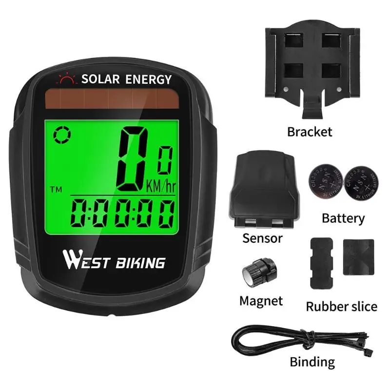 WEST BIKING Wireless Bike Speedometer Bike Computer Solar Energy MTB Backlight Speedometer Wireless Wired Bicycle Computer
WEST BIKING Wireless Bike Speedometer Bike Computer Solar Energy MTB Backlight Speedometer Wireless Wired Bicycle Computer
