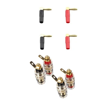 4Pc Amplifier Speaker Terminal Binding Post 4mm Banana Plug Jack & 4x Hi-end Copper Right Angle Screw Type Banana Plug
4Pc Amplifier Speaker Terminal Binding Post 4mm Banana Plug Jack & 4x Hi-end Copper Right Angle Screw Type Banana Plug