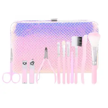 Manicure Set 11pcs Nail Clipper Eyebrow Trimming Multi-Functional Manicure Makeup Tools Set Acrylic Nail Kit
Manicure Set 11pcs Nail Clipper Eyebrow Trimming Multi-Functional Manicure Makeup Tools Set Acrylic Nail Kit