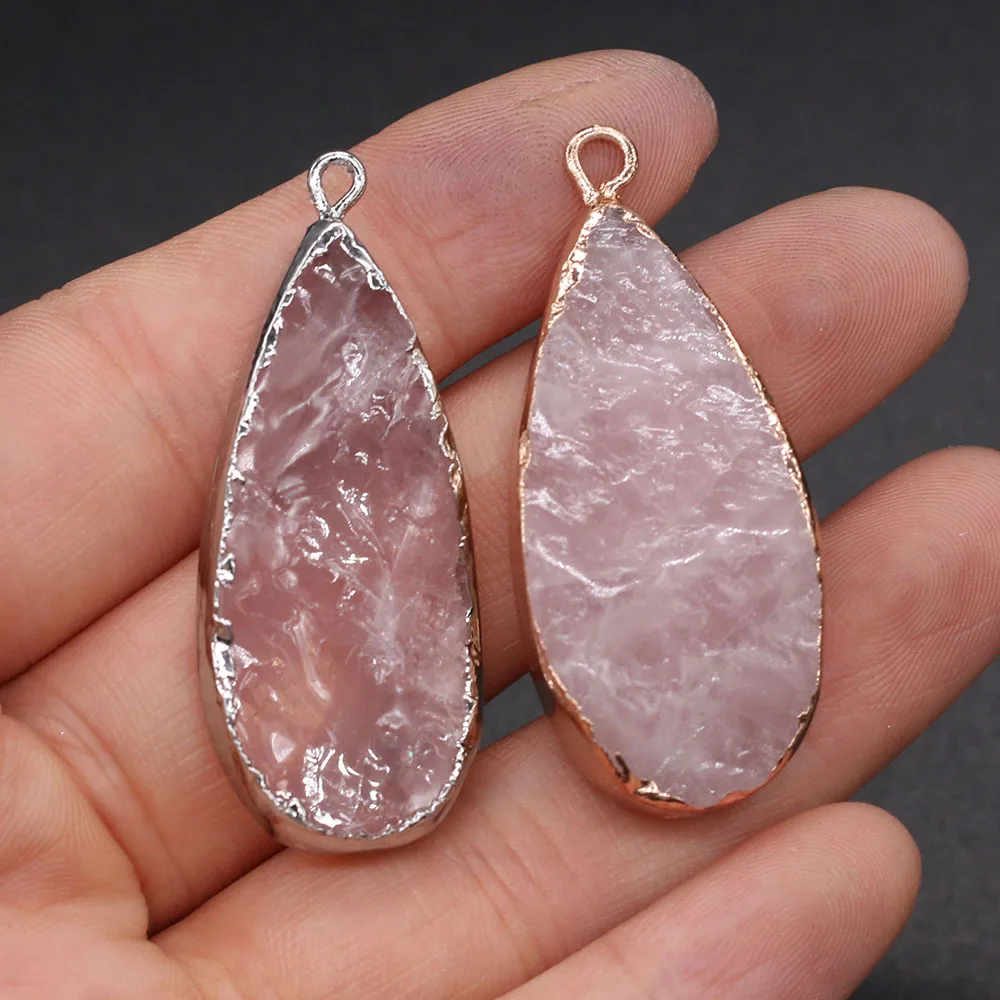 2pcs Natural Stone Water Drop Shape Crystal Charm Pendant Rose Quartzs for Nacklace Bracelet Accessories Jewelry Making 19x45mm
2pcs Natural Stone Water Drop Shape Crystal Charm Pendant Rose Quartzs for Nacklace Bracelet Accessories Jewelry Making 19x45mm