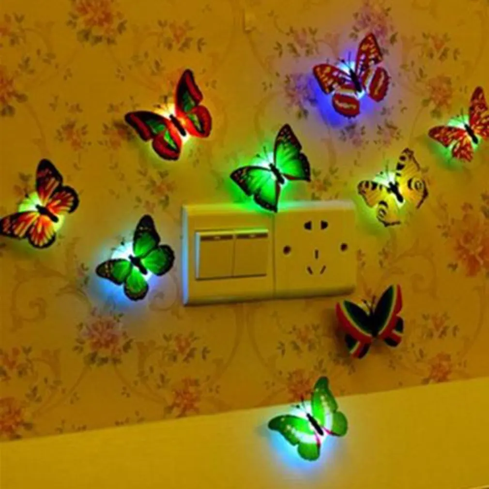 Creative Colorful LED Butterfly Night Light 3D Stereo Simulation Butterfly Wall Stickers Wall Decoration LED Night Light Lamp
Creative Colorful LED Butterfly Night Light 3D Stereo Simulation Butterfly Wall Stickers Wall Decoration LED Night Light Lamp