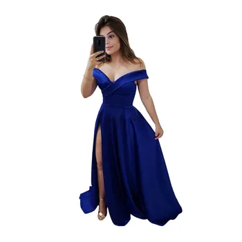 Royal Blue Prom Dresses 2020 Long Off The Shoulder Prom Gown Side Split Formal Dress Vestidos De Fiesta Largos Elegantes De Gala
Royal Blue Prom Dresses 2020 Long Off The Shoulder Prom Gown Side Split Formal Dress Vestidos De Fiesta Largos Elegantes De Gala