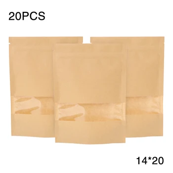 20pcs Clear Window Multifunction Nuts Home Packet Coffee Smell Proof Paper Bags Food Storage Snack Tea Gift Resealable Pouches
20pcs Clear Window Multifunction Nuts Home Packet Coffee Smell Proof Paper Bags Food Storage Snack Tea Gift Resealable Pouches