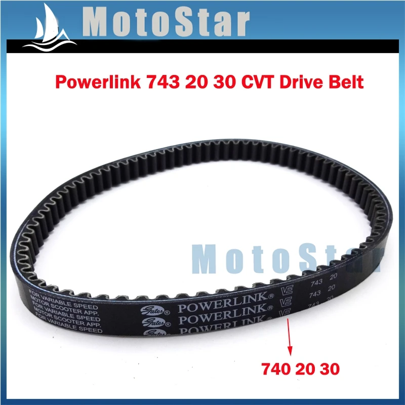 Powerlink Performance 743 20 30 CVT Drive Belt For GY6 125cc 150cc Engine ATV Quad Moped Scooter
Powerlink Performance 743 20 30 CVT Drive Belt For GY6 125cc 150cc Engine ATV Quad Moped Scooter