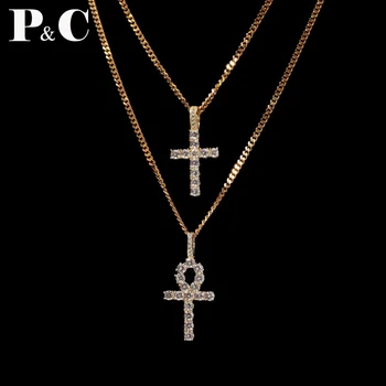 Iced Zircon Ankh Cross Necklace Set Copper Material Bling CZ Key To Life Egypt Cross Necklace Men's Hip hop Jewelry
Iced Zircon Ankh Cross Necklace Set Copper Material Bling CZ Key To Life Egypt Cross Necklace Men's Hip hop Jewelry