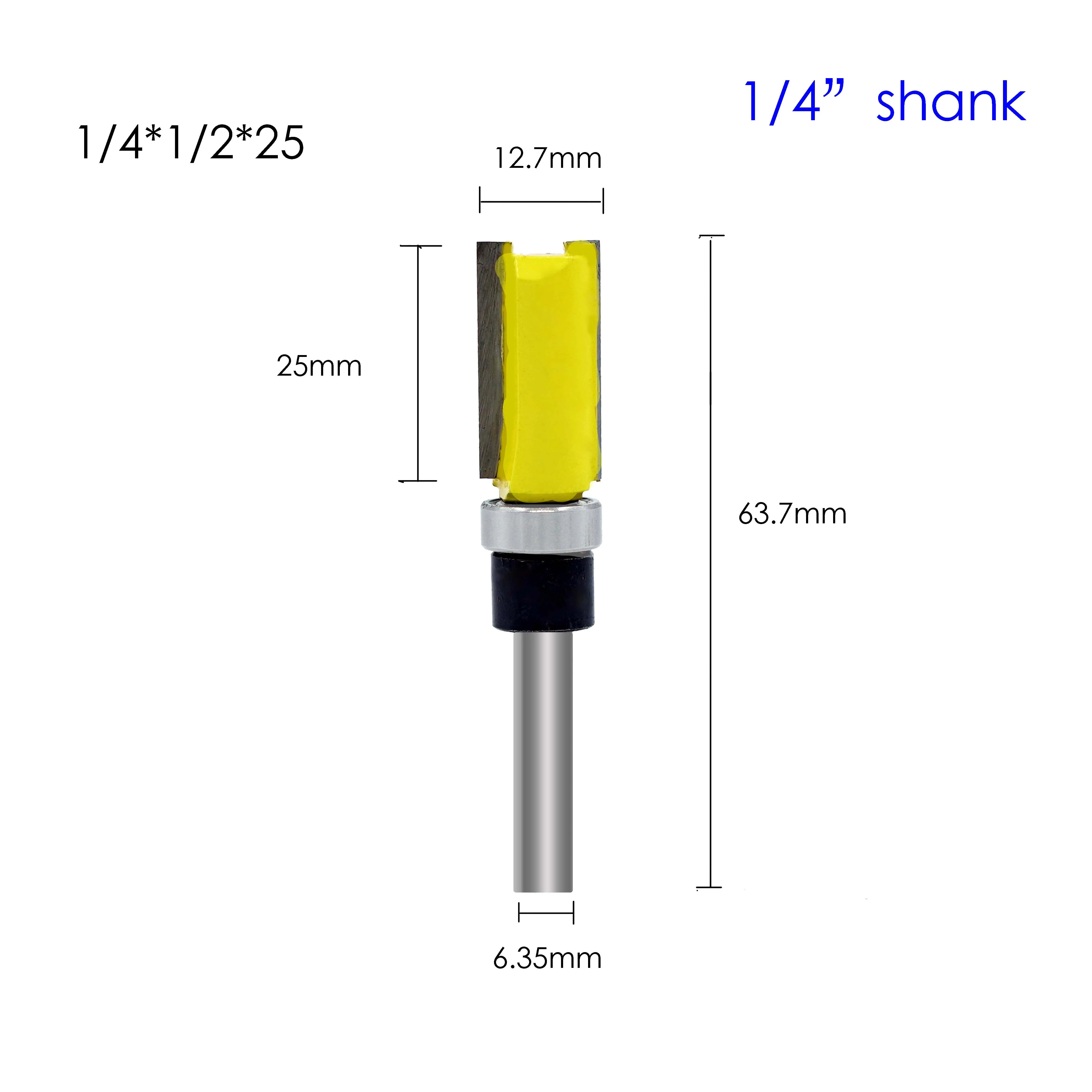 1pc 1/4'' Shank fresa madera Edge Trimmer Router Bit woodworking tools Milling Cutter For Cutting Tool fresadora para madera
1pc 1/4'' Shank fresa madera Edge Trimmer Router Bit woodworking tools Milling Cutter For Cutting Tool fresadora para madera