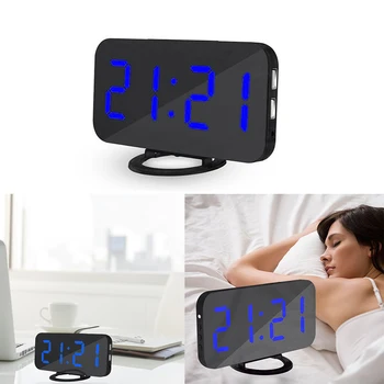 Dual Digital LED Clock USB Cable Digital Alarm Clock LED Mirror Clock Multifunction Snooze Display Time Table Desktop LED Light
Dual Digital LED Clock USB Cable Digital Alarm Clock LED Mirror Clock Multifunction Snooze Display Time Table Desktop LED Light