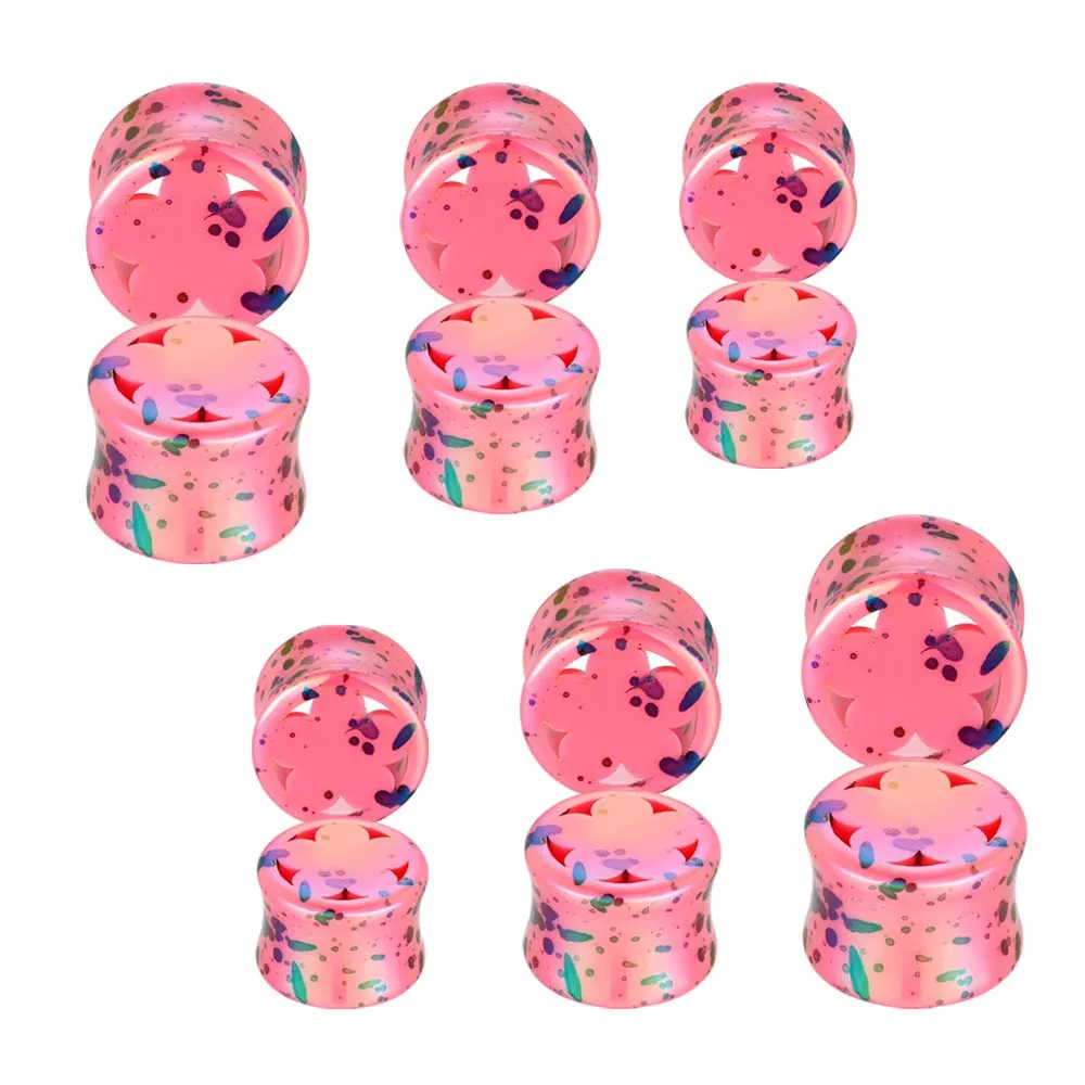 2pc/lot Pink Flower Fashion Acrylic Ear Expander New Style Ear Plug Body Jewelry Piercing For Women's Girls' Gift
2pc/lot Pink Flower Fashion Acrylic Ear Expander New Style Ear Plug Body Jewelry Piercing For Women's Girls' Gift