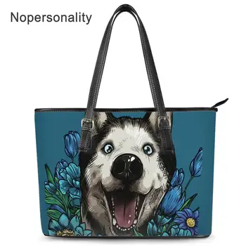 Nopersonality Cute Husky Print Women PU Leather Handbags Funny Female Hand Tote Bags Ladies Shoulder Beach Bag bolsos mujer
Nopersonality Cute Husky Print Women PU Leather Handbags Funny Female Hand Tote Bags Ladies Shoulder Beach Bag bolsos mujer