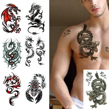 Big Realistic Dragon Fake Temporary Tattoos For Men Women Unique Fire Wings Tattoo Scorpion King Waterproof Tatoo Body Art Chest
Big Realistic Dragon Fake Temporary Tattoos For Men Women Unique Fire Wings Tattoo Scorpion King Waterproof Tatoo Body Art Chest