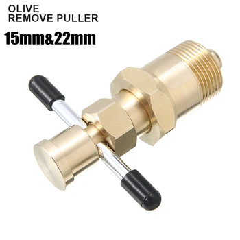

1pc Solid Brass Car Auto Olive Remover Puller 15mm 22mm Copper Pipe Compression Fitting Remover High Strength Hardness Tool