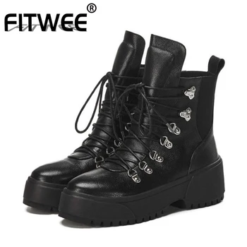 FITWEE Women Ankle Boots Genuine Leather Warm Fur Short Boots Winter Ins Fashion Glitter Platform Wedge Shoes Women Size 34-39
FITWEE Women Ankle Boots Genuine Leather Warm Fur Short Boots Winter Ins Fashion Glitter Platform Wedge Shoes Women Size 34-39