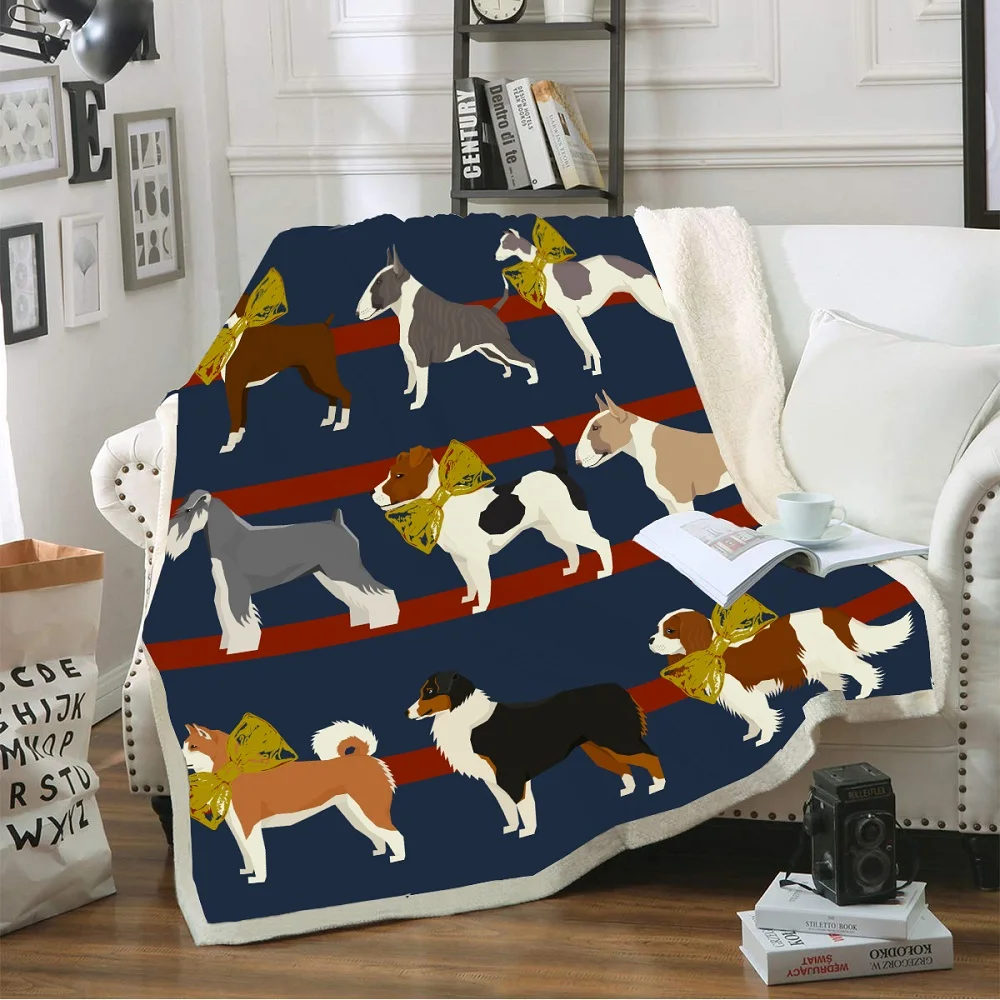 Pet dog Funny Character Blanket 3D Print Sherpa Blanket on Bed Home Textiles Dreamlike Style 05
Pet dog Funny Character Blanket 3D Print Sherpa Blanket on Bed Home Textiles Dreamlike Style 05