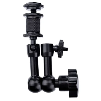 7 Inch Adjustable Friction Power Articulating Aluminum Magic Arm with Both 1/4 Inch Thread Screw for LCD Monitor/LED Lights 
7 Inch Adjustable Friction Power Articulating Aluminum Magic Arm with Both 1/4 Inch Thread Screw for LCD Monitor/LED Lights