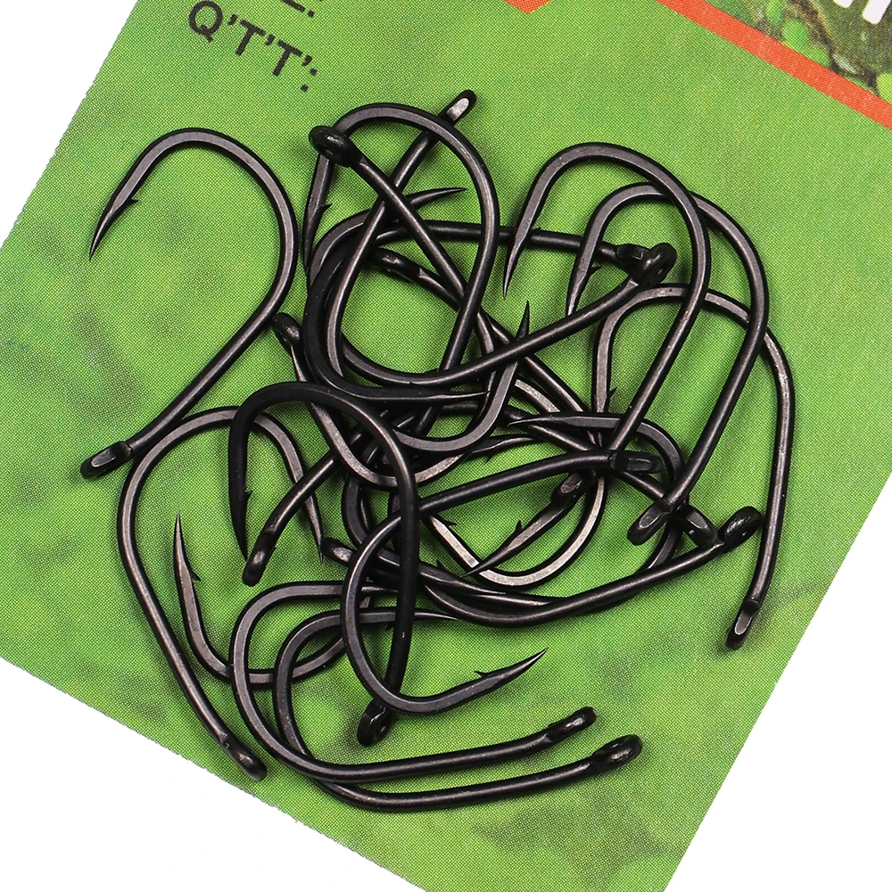 ICERIO 20pcs Bent Eye Wide Gape Carp Fishing Hook Matt Black High Carbon Steel Barbed Pop-up Rig Hooks
ICERIO 20pcs Bent Eye Wide Gape Carp Fishing Hook Matt Black High Carbon Steel Barbed Pop-up Rig Hooks
