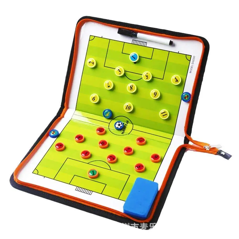 Customizable Leather Zipper Football Tactical Board Folding Leather Football Instructor Disc Magnetic with Pen
Customizable Leather Zipper Football Tactical Board Folding Leather Football Instructor Disc Magnetic with Pen