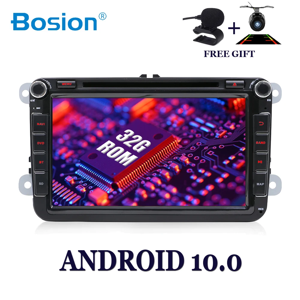 2din Android 10 4 ядерный автомобильный мультимедиа для Volkswagen Skoda/Seat/Passat/b7/POLO/GOLF5