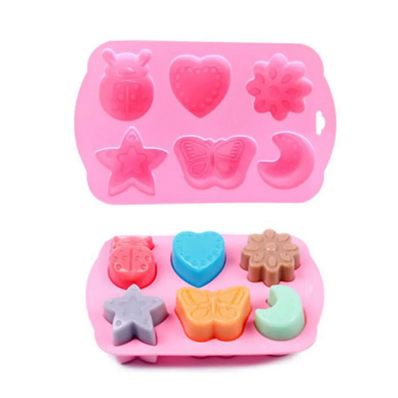 6 Cavity Insects Butterfly Moon Star Shaped 3D Silicone Cake Fondant Chocolate Ice Cube Soap Decorating Baking Tray Mold
6 Cavity Insects Butterfly Moon Star Shaped 3D Silicone Cake Fondant Chocolate Ice Cube Soap Decorating Baking Tray Mold