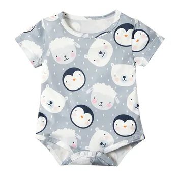 (0-24M) Baby Baby Cartoon Penguin Printed Romper Romper Jumpsuit Fashionable Summer Comfortable Short Sleeve Cartoon Print S4
(0-24M) Baby Baby Cartoon Penguin Printed Romper Romper Jumpsuit Fashionable Summer Comfortable Short Sleeve Cartoon Print S4