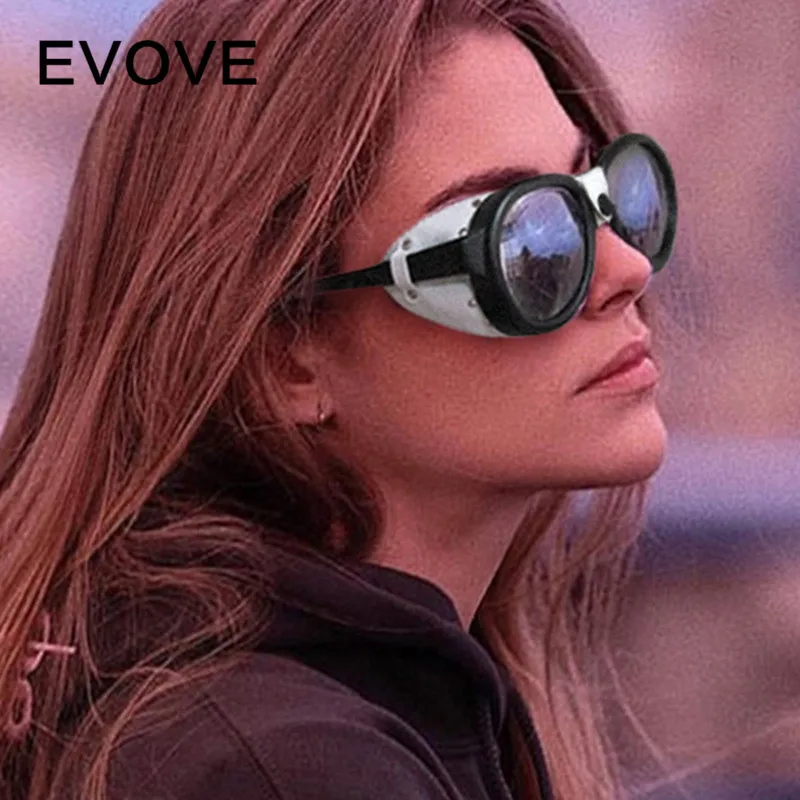 Женские и мужские винтажные солнцезащитные очки Evove в стиле стимпанк из