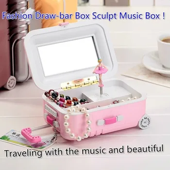 New Fashion Draw-bar Box Sculpt Music Box Jewelry Box Colorful Design Lovely Gift Beautiful with Mirror and Ballet Girl Style 
New Fashion Draw-bar Box Sculpt Music Box Jewelry Box Colorful Design Lovely Gift Beautiful with Mirror and Ballet Girl Style