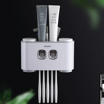 Toothbrush Holder Multifunctional Wall-Mounted Space-Saving Toothbrush and Toothpaste Squeezer Kit with Dustproof Cover
Toothbrush Holder Multifunctional Wall-Mounted Space-Saving Toothbrush and Toothpaste Squeezer Kit with Dustproof Cover