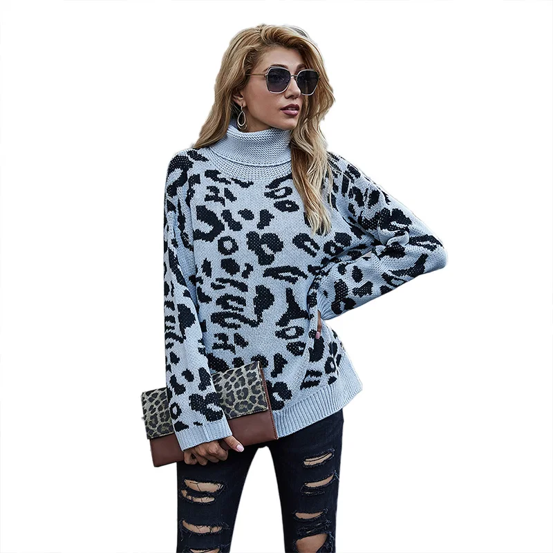 Pullover Turtleneck Knitted Basic Sweater Print Long Sleeves Autumn Winter Women Chic Casual Warm Soft Tops 
Pullover Turtleneck Knitted Basic Sweater Print Long Sleeves Autumn Winter Women Chic Casual Warm Soft Tops