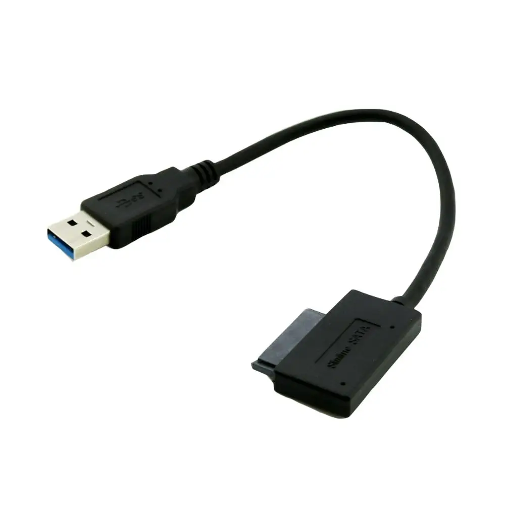 

1pcs USB 3.0 A Male to 7+6Pin 13 Pin Slimline Sata Laptop CD/DVD Rom Optical Drive Adapter Cable 20cm