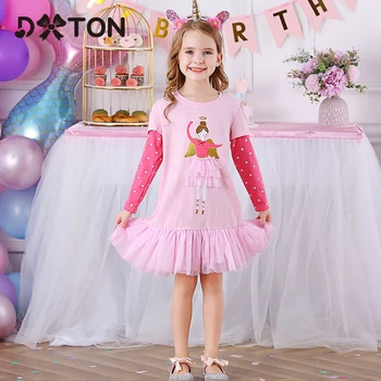 DXTON Kids Dress For Girls Applique Long Sleeve Princess Dress Children Costume Robe Fille Casual Dress Winter Girls Clothing
DXTON Kids Dress For Girls Applique Long Sleeve Princess Dress Children Costume Robe Fille Casual Dress Winter Girls Clothing