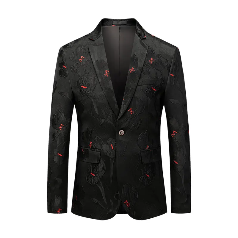 2019 wedding Men Blazers Casual Slim fit 6XL single button marriage mens blazers party black jacket man jacquard Formal Dress 
2019 wedding Men Blazers Casual Slim fit 6XL single button marriage mens blazers party black jacket man jacquard Formal Dress