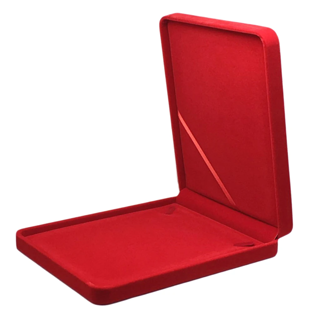 Velvet Jewelry Long Necklace Box – Chain Pendant Display Organizer Gift Box